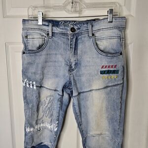 Mens 8ighth Dstrkt Graffiti Style Jeans  Size 32" x‎ 32"